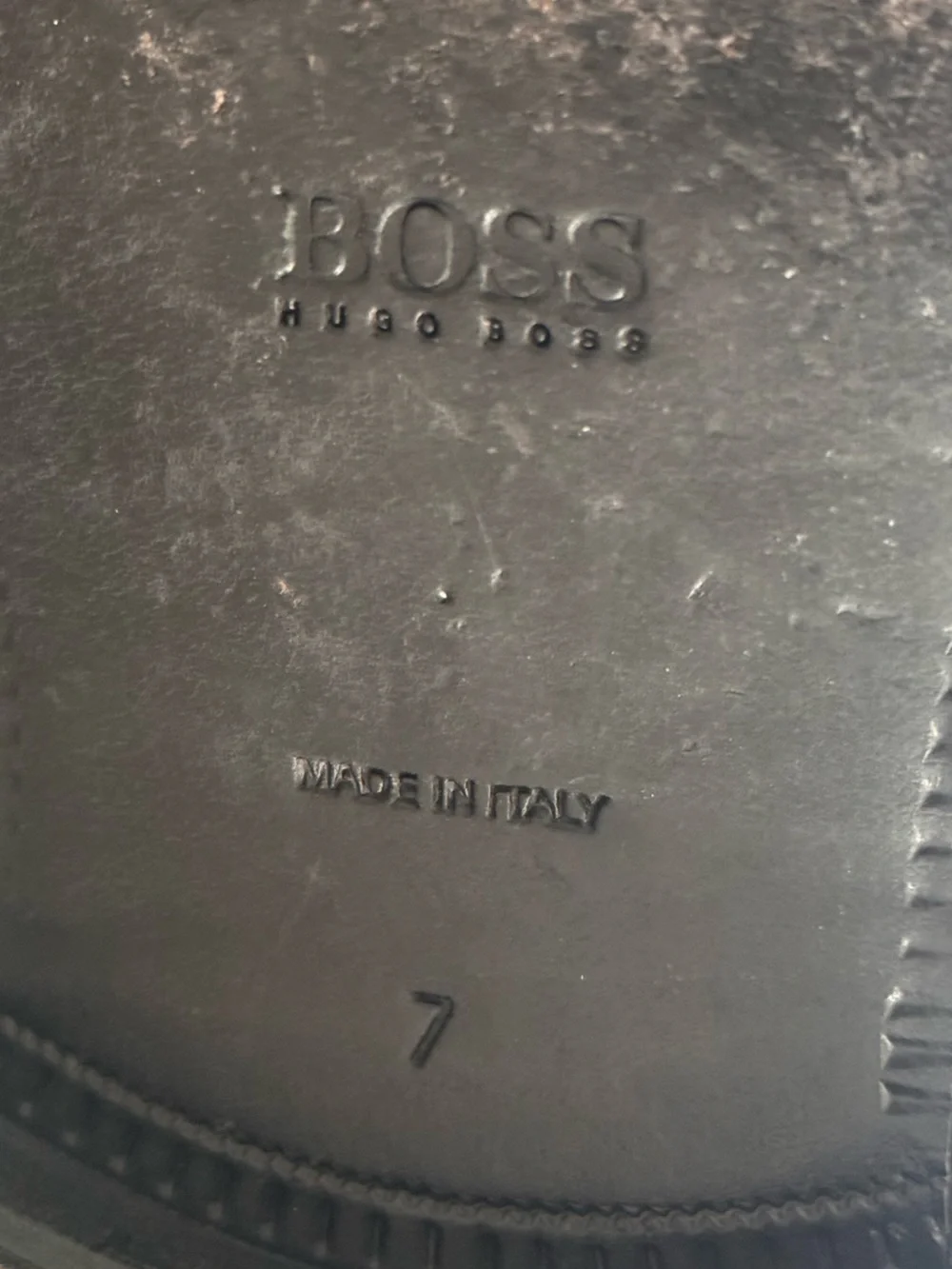 Hugo Boss Made in Italy Black Leather Dress Shoes – Size 8 / UK 7